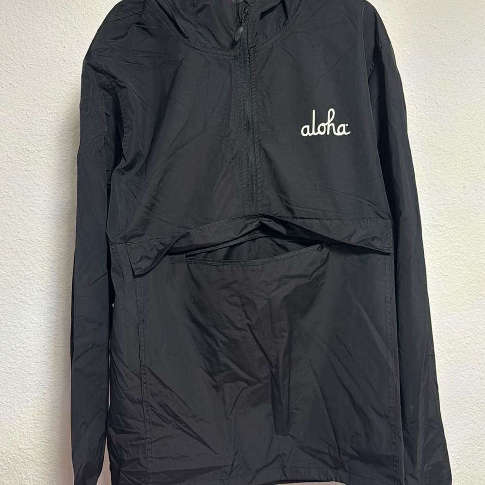 Men’s half zip hooded windbreaker